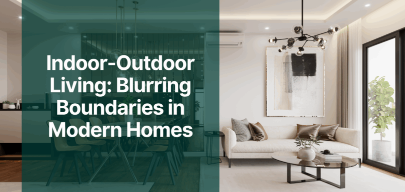 Indoor-outdoor living design in modern home by interior designers in Ahmedabad with natural light and minimalist décor
