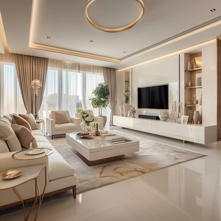 Stylish modern home interior with custom furnishings by Veda Studio