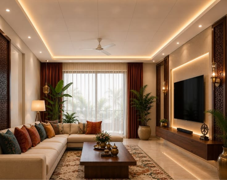 Ahmedabad heritage architecture meets modern interior design in a stylish living space